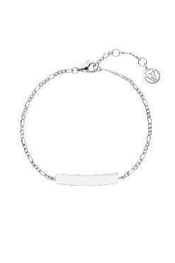 Engraving Rectangle Bracelet Silver