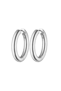 Chunky Hoops Large Silver