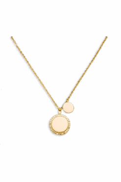 Engraving Sparkling Necklace 14K Gold Plated