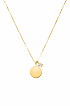 Birthstone April Necklace 14K Gold Plated