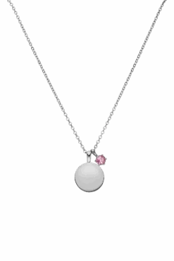 Birthstone July Necklace Silver