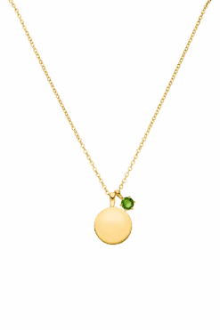 Birthstone May Necklace 14K Gold Plated