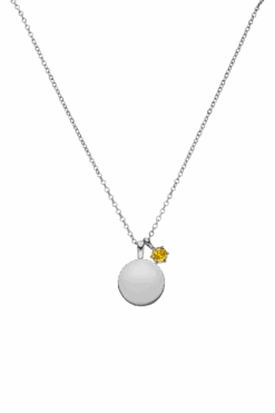 Birthstone November Necklace Silver