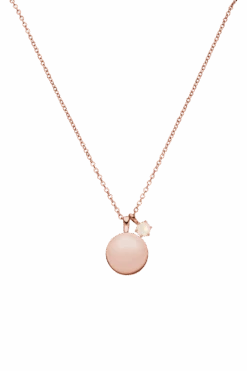 Birthstone October Necklace 14K Rose Gold Plated
