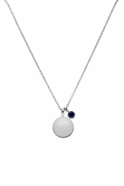 Birthstone September Necklace Silver