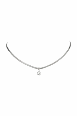 Brilliant Sleek Necklace Silver