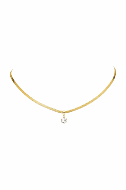 Brilliant Sleek Necklace 14K Gold Plated