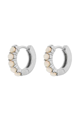 Opal Hope Huggies Silver