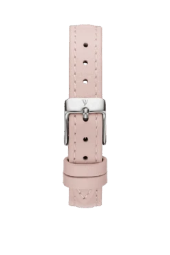 Rose Leather Strap Silver