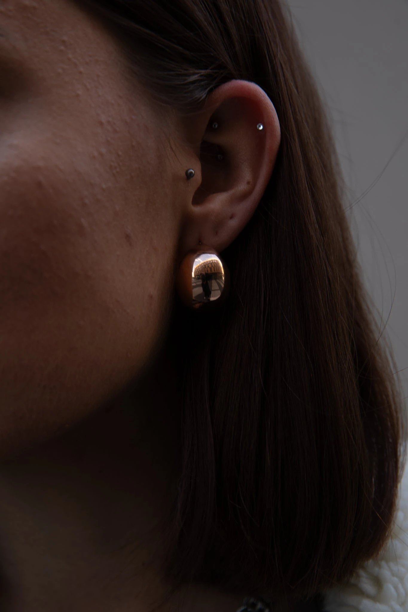 Avenue Chunky Hoops 14 K Rose Gold Plated – Bild 2