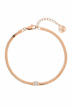 Brilliant Sleek Bracelet 14K Rosegold Plated