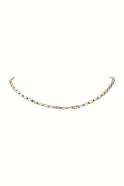 Baguette Tennis Necklace 14K Gold Plated
