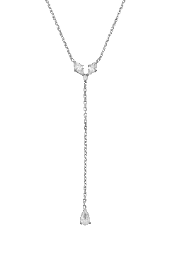 Teardrop Y-Necklace Silver