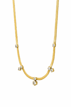 Sparkle Sleek Necklace 14K Gold Plated