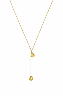 Molten Y-Necklace 14K Gold Plated