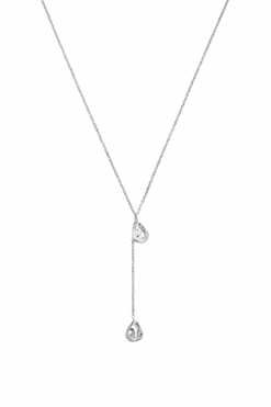 Molten Y-Necklace Silver