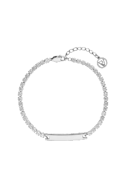 Engravable Tennis Bracelet Silver