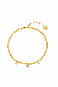 Sparkle Sleek Bracelet 14K Gold Plated