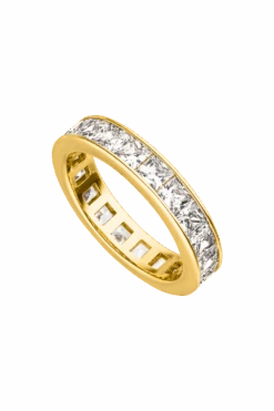 Brilliant Square Ring 14K Gold Plated