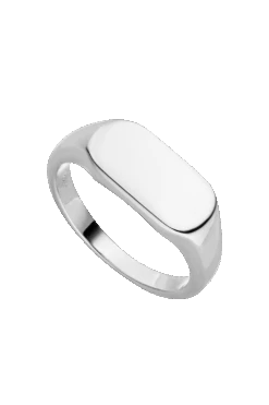 Engravable Signet Ring Silver