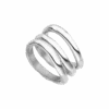 Molten Triple Ring Silver
