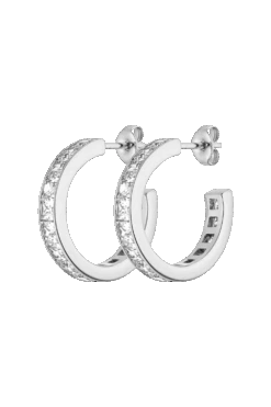 Brilliant Square Hoops Silver