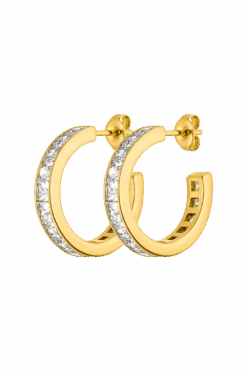 Brilliant Square Hoops 14K Gold Plated