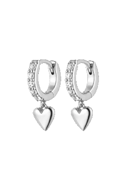 Heart Huggies Silver