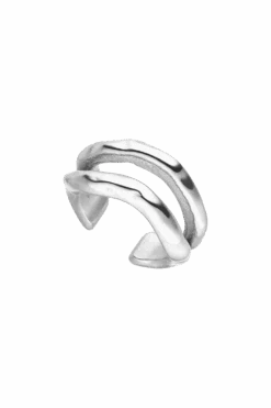 Molten Ear Cuff Silver