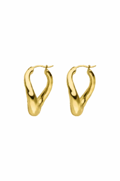 Molten Twisted Hoops 14K Gold Plated