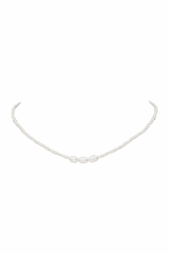 Freshwater Pearl Necklace Silver