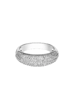 Pavé Dome Ring Silver