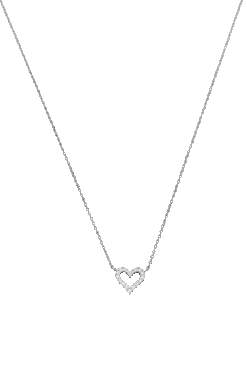 Radiant Heart Necklace Silver