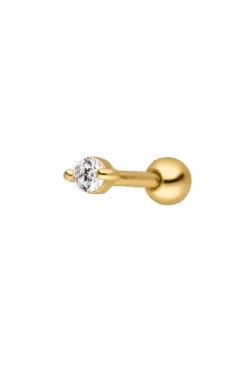 Stone Piercing Sterling Silver 14K Gold Plated