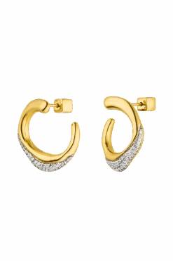 Crystal Galaxy Ear Studs 14K Gold Plated