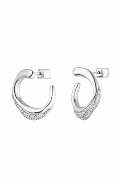 Crystal Galaxy Ear Studs Silver