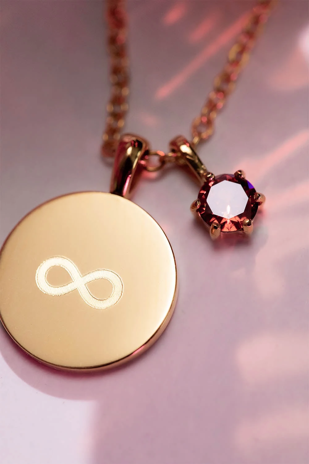 Birthstone January Necklace 14K Gold Plated – Bild 4