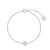 Glamorous Heart Bracelet Silver