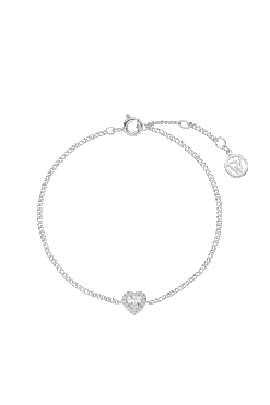 Glamorous Heart Bracelet Silver