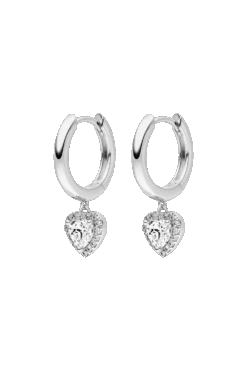 Glamorous Heart Huggies Silver