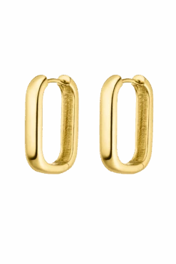 Rectangle Hoops 14K Gold Plated