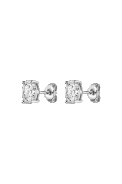 Brilliant Oval Studs Silver