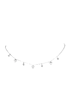 Shining Heart Necklace Silver