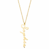 Name Necklace Vertical Solid Gold