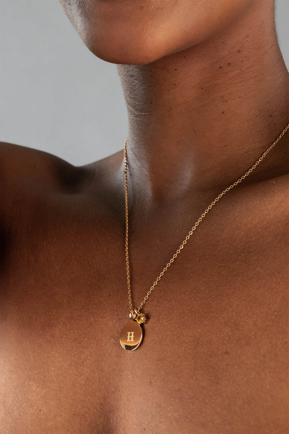 Birthstone November Necklace 14K Gold Plated – Bild 2