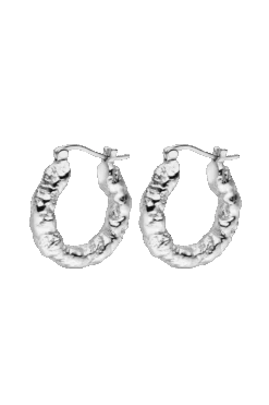 Amalfi Molten Hoops Silver