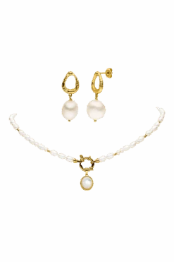 Amalfi Pearl Set Gold