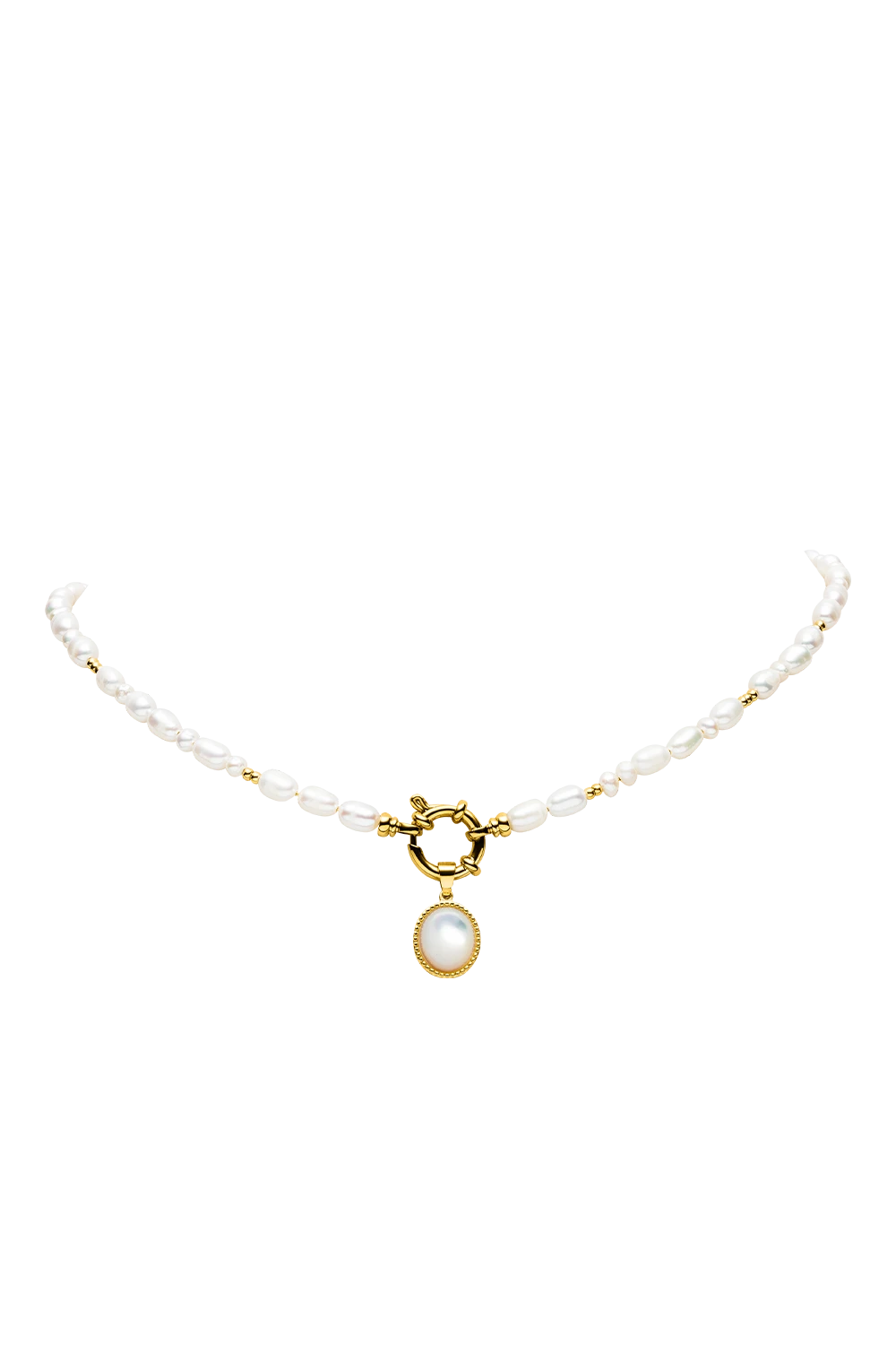 Amalfi Pearl Necklace 14K Gold Plated