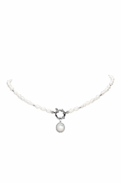 Amalfi Pearl Necklace Silver