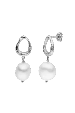Amalfi Pearl Earrings Silver